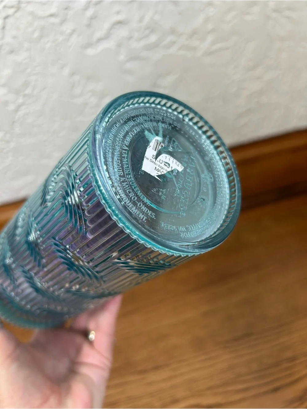 STARBUCKS 2022 Spring Green Iridescent Mermaid Core 24oz Cold Cup Tumbler Venti